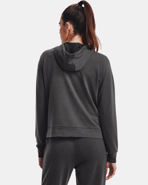 Sweat à capuche entièrement zippé UA Rival Terry pour femmes, Gray, pdpMainDesktop image number 1